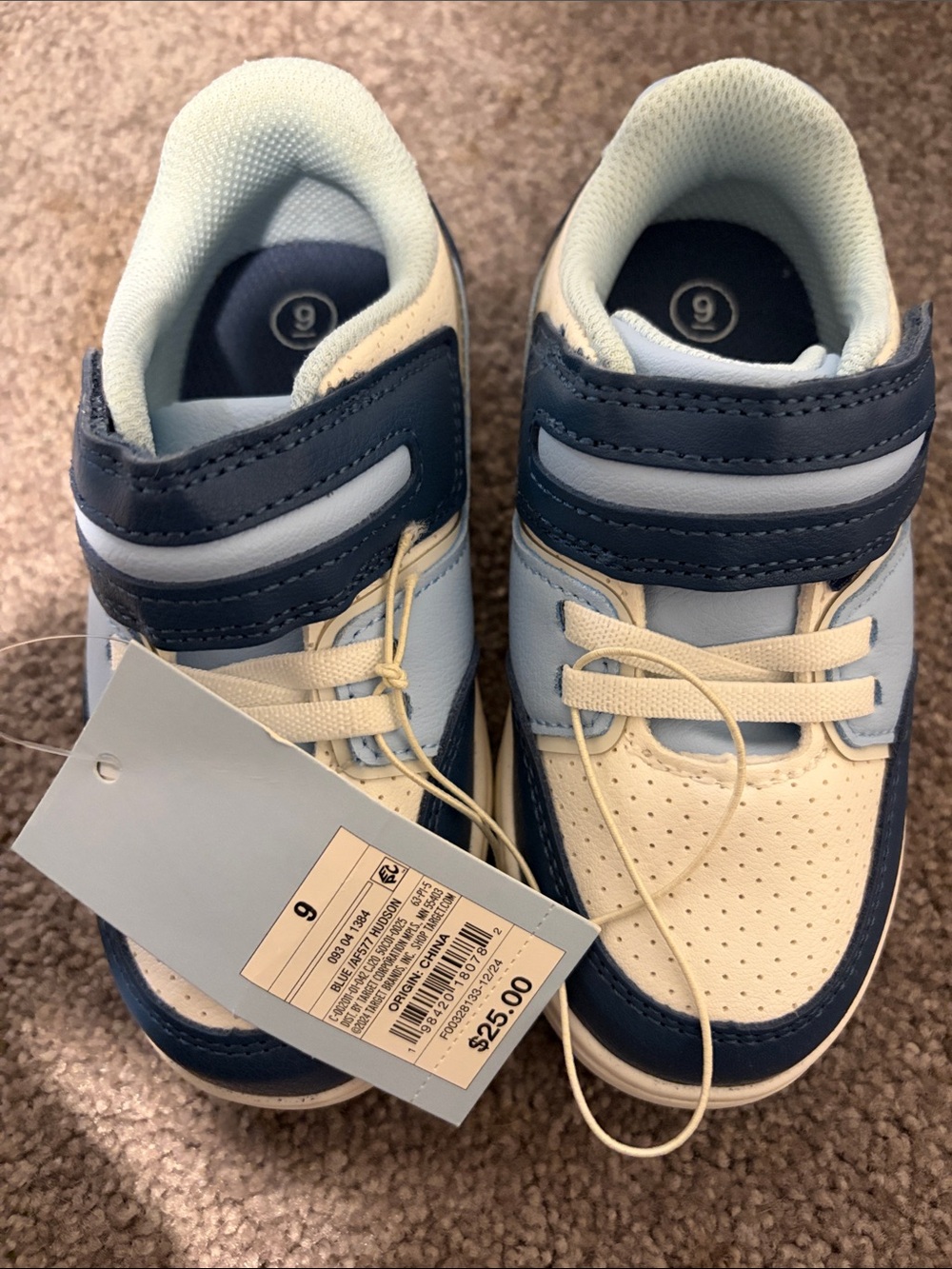 Target Kids Velcro Sneakers in Light Blue and Navy